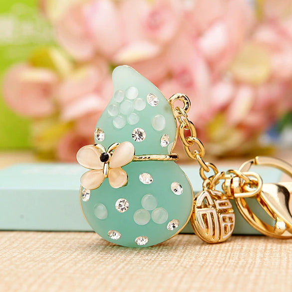 Metal Windmill Car Keychain For Women's Bags Creative Lucky Pendant