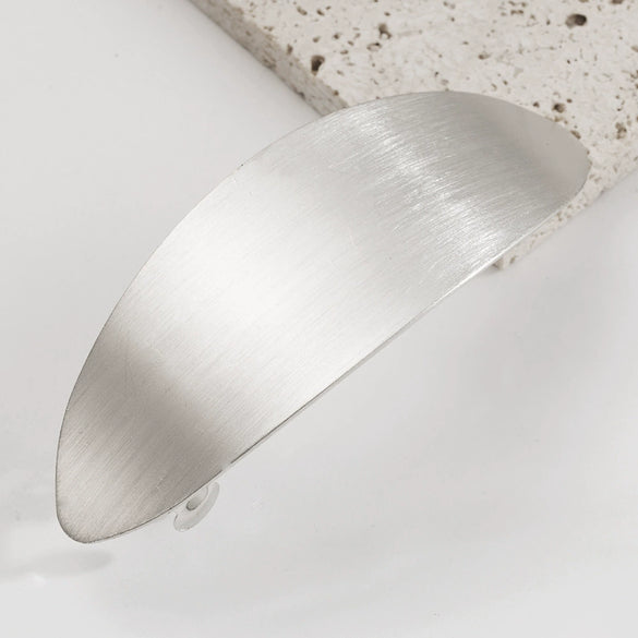 Metal Wiredrawing Elliptical Spring Clip Electroplated Women's Fashion Hair Accessory