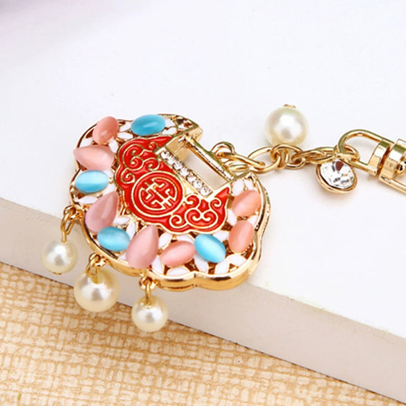 Metal Women's Creative Lucky Bag Car Key Chain Pendant For Business Gifts