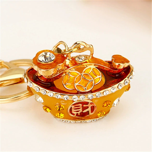 Metal Women's Creative Lucky Bag Car Key Chain Pendant For Business Gifts
