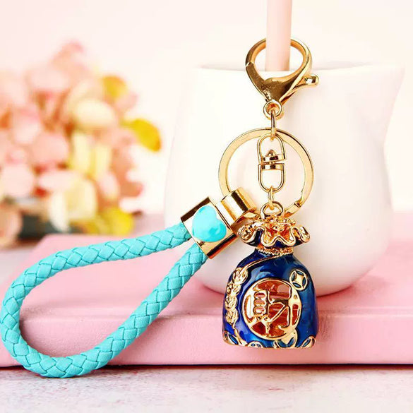 Metal Women's Creative Lucky Bag Car Key Chain Pendant For Business Gifts