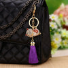 Metal Women's Cute Creative Bell Lucky Cat Car Keychain Bag Pendant