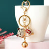 Metal Women's Cute Creative Bell Lucky Cat Car Keychain Bag Pendant