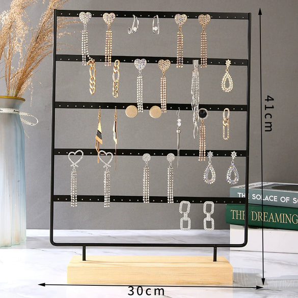 Metal Wrought Iron Jewelry Rack For Earrings Display Advanced Sense Style