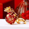 Metal Yuanbao Style Keychain Ornament For Women's Bag And Car Key