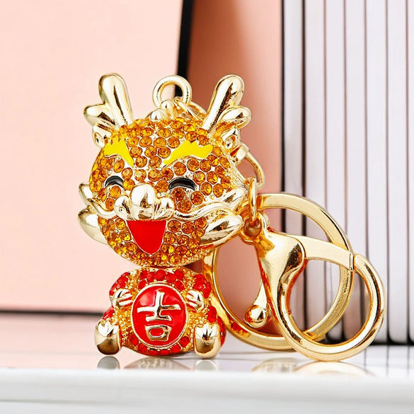 Metal Yuanbao Style Keychain Ornament For Women's Bag And Car Key