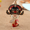 Metal Yuanbao Style Keychain Ornament For Women's Bag And Car Key