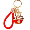 Metal Yuanbao Style Keychain Ornament For Women's Bag And Car Key