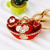 Metal Yuanbao Style Keychain Ornament For Women's Bag And Car Key