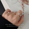 Metal Zircon Bow Open Ring Real Gold Electroplated Women's Hand Jewelry