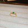 Metal Zircon Bow Open Ring Real Gold Electroplated Women's Hand Jewelry