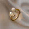 Metal Zircon Bow Open Ring Real Gold Electroplated Women's Hand Jewelry