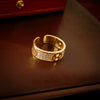 Metal Zircon Pig Nose Open Ring Women's Hand Jewelry Light Luxury Design