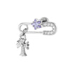 Metal Zirconia Inlaid Paper Clip Shape Pendant Cartilage Earrings For Women Fashion Style