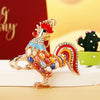 Metal Zodiac Chicken Creative Women's Car And Bag Keychain Pendant