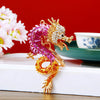 Metal Zodiac Dragon Car Keychain And Bag Pendant