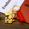 Metal Zodiac Dragon Car Keychain And Bag Pendant