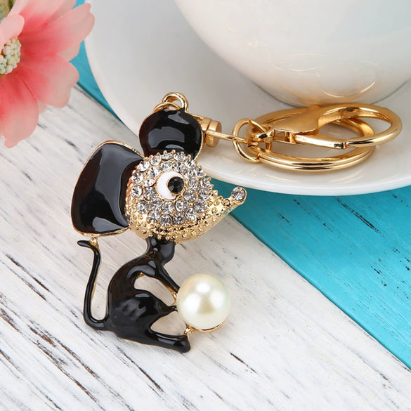 Metal Zodiac Little Goat Diamondencrusted Keychain For Men And Women As Bag Pendant