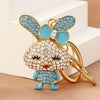 Metal Zodiac Rabbit Keychain Pendant For Women Diamondencrusted Key Chain Accessories