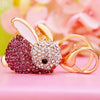 Metal Zodiac Rabbit Keychain Pendant For Women Diamondencrusted Key Chain Accessories