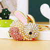 Metal Zodiac Rabbit Keychain Pendant For Women Diamondencrusted Key Chain Accessories