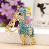 Metal Zodiac Sheep Encrusted Keychain For Women As Creative Gift
