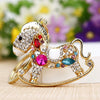 Metal Zodiac Sheep Encrusted Keychain For Women As Creative Gift