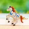 Metal Zodiac Sheep Encrusted Keychain For Women As Creative Gift