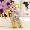 Metal Zodiac Sheep Encrusted Keychain For Women As Creative Gift