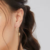 Metallic Eggshaped Gold Plated Light Luxury Geometric Earrings