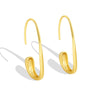 Metallic Eggshaped Gold Plated Light Luxury Geometric Earrings