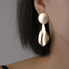 Metallic Geometric Butterfly Tassel Circle Earrings Gold Plated