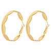 Metallic Geometric Butterfly Tassel Circle Earrings Gold Plated