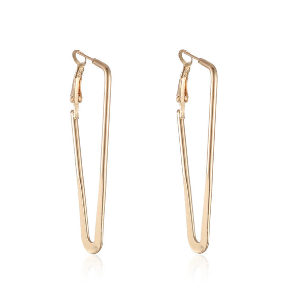 Metallic Geometric Butterfly Tassel Circle Earrings Gold Plated