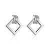 Metallic Geometric Butterfly Tassel Circle Earrings Gold Plated