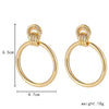 Metallic Geometric Butterfly Tassel Circle Earrings Gold Plated