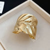 Metallic Geometric Irregular Wave Texture Open Bracelet For Women With Electroplating