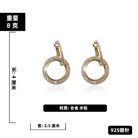 Micro-Inlaid Diamond Fashion Earrings