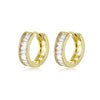 Micro Inlaid Rectangular Zircon Earrings Environmental Protection Copper Geometric Simple Fashion Ear Jewelry For Women