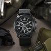 Military Style Men's Quartz Watch With Alloy Case Nylon Strap And Round Dial
