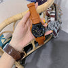 Military Watch Alloy Case Imitation Leather Strap Stainless Steel Clasp Round Dial Leisure Style