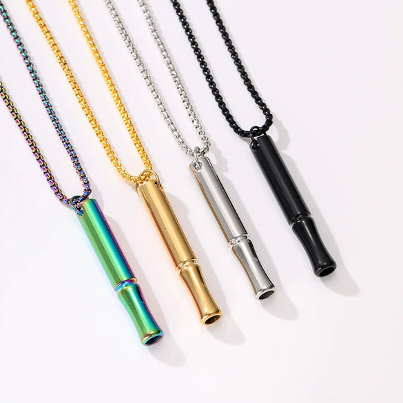 Mindfulness Decompression Jewelry Stainless Steel Titanium Steel Geometric Electroplated Unisex Necklace
