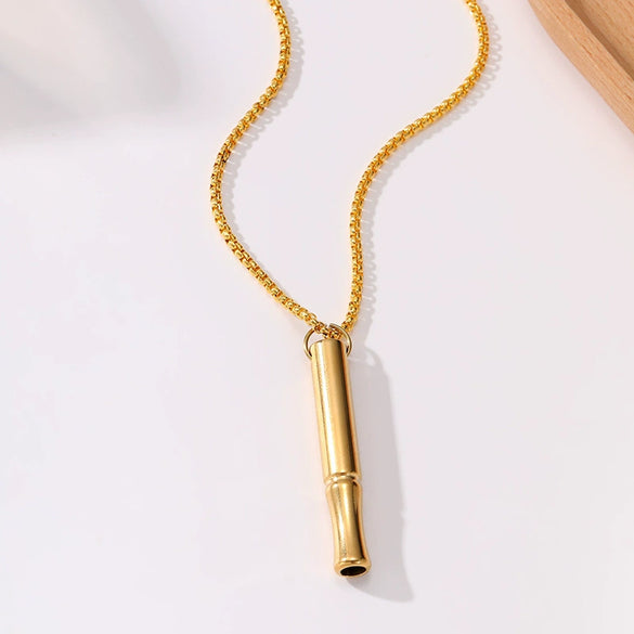 Mindfulness Decompression Jewelry Stainless Steel Titanium Steel Geometric Electroplated Unisex Necklace