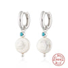 Mini Bulb S925 Sterling Silver Geometric All Match Stud Earrings For Women With Freshwater Pearl