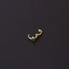 Mini Ear Buckle Single Zircon Ear Bone Ring Metal Geometric Electroplated Women's Piercing Earrings