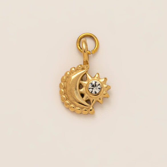 Mini Elephant Lotus Heart Sun And Moon Pendant Necklace Stainless Steel Electroplating Unisex