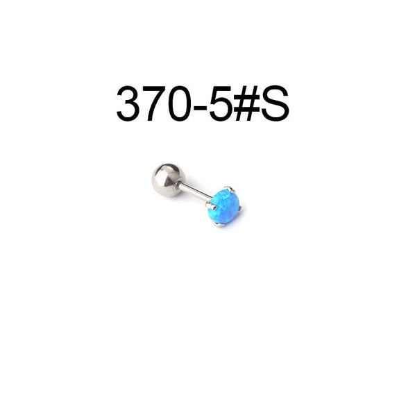 Mini Gem Piercing Earrings Stainless Steel Geometric Goldplated Electroplating For Women