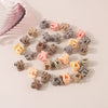 Mini Hair Clips For Women Plastic Resin Geometric Baking Paint Style For Summer
