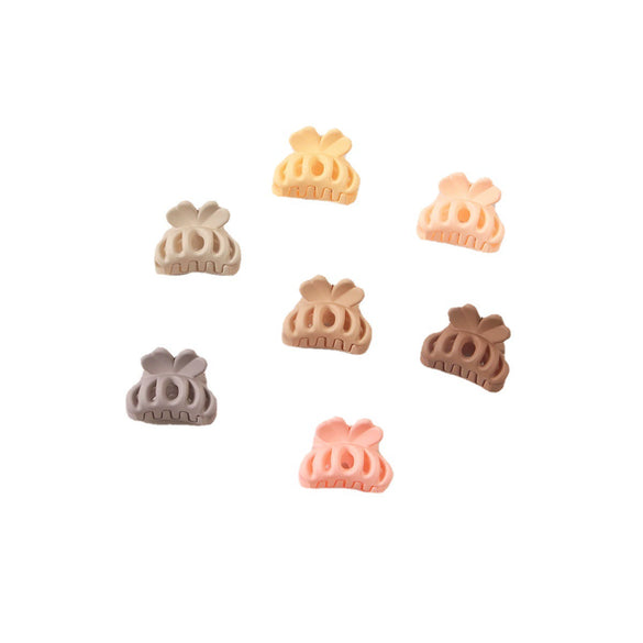 Mini Hair Clips For Women Plastic Resin Geometric Baking Paint Style For Summer