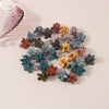 Mini Hair Clips For Women Plastic Resin Geometric Baking Paint Style For Summer
